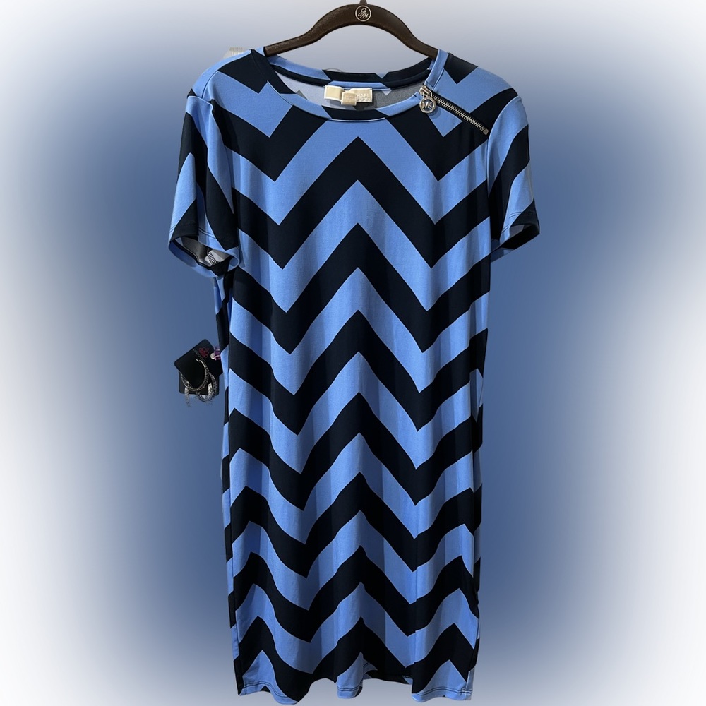 #9 Michael Kors Chevron Dress Black & Blue